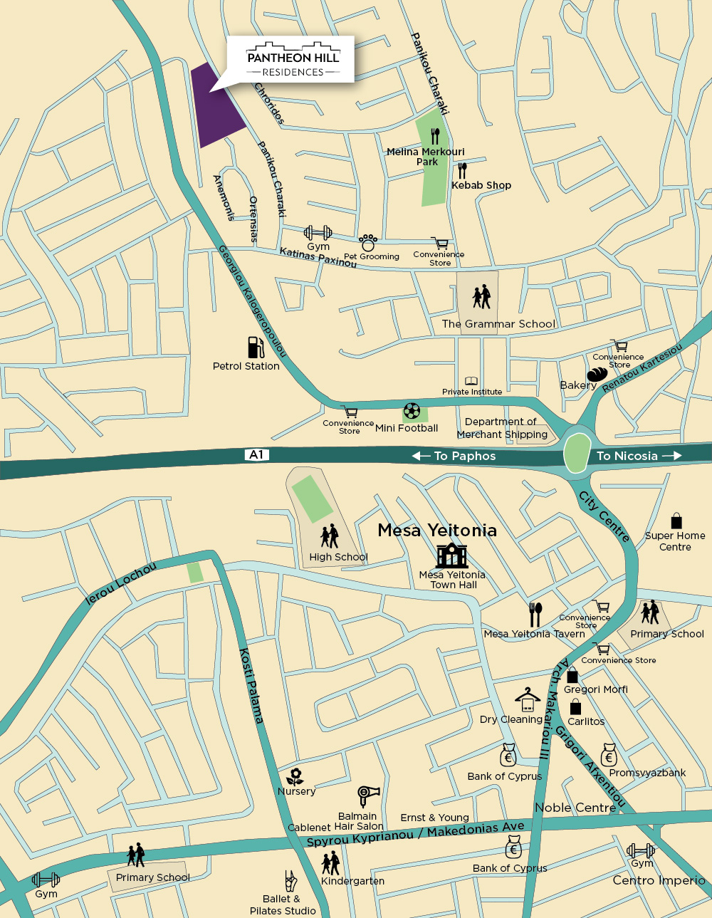 Pantheon Hill Residences Map