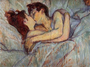 In Bed The Kiss (1892) by Henri De Toulouse-Lautrec