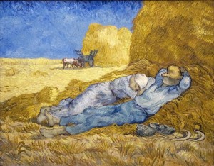 The siesta (after Millet) (1890) by Vicent van Gogh