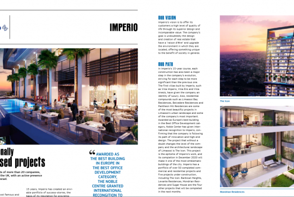 economytoday, imperio, imperioproperties, coverstory, icon, theicon, imperioprojects, thegoldenlistofrealestate2019, developers, limassol, cyprus