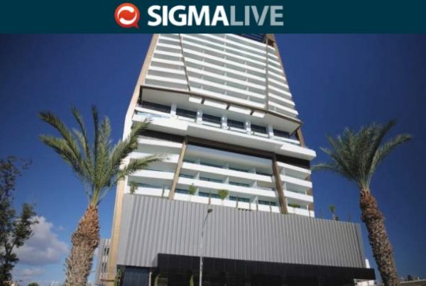 sigmalive, the icon, limassol, high-rise building, entrance